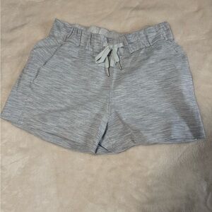 Lululemon Light Gray Striped Shorts